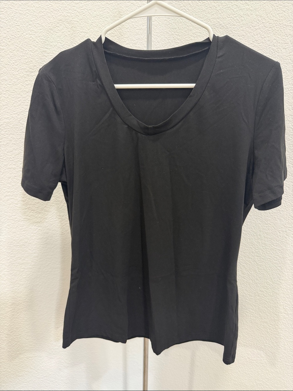 Classic Black V-Neck Short Sleeve Tee